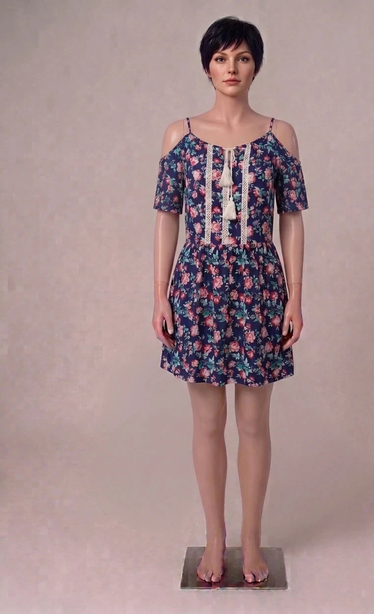 Robe florale, Style Bohème,taille 44, Marque Springfield